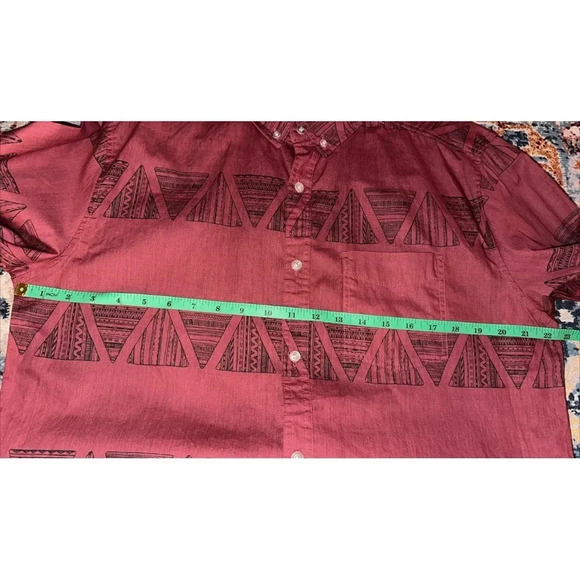Ocean Current Shirt Adult Size L Red Button Up Long Sleeve - Picture 8 of 9